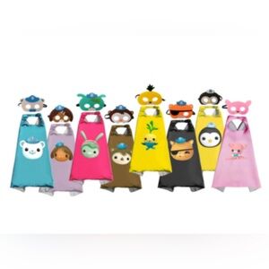 Octonauts Characters 4 playtime Masks & Capes Costumes Kids Dress Up Party fun